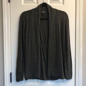 EXPRESS Sz M Olive Green Cardigan